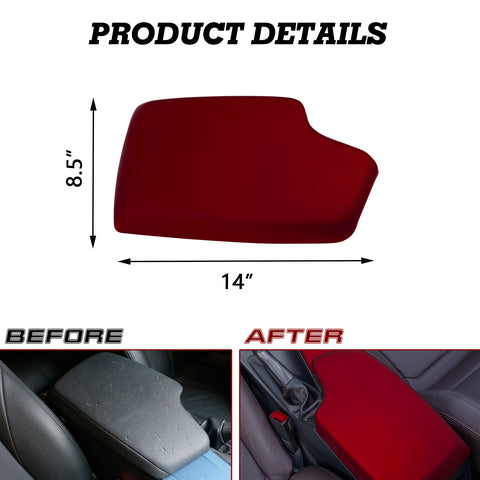 Inner Armrest Storage Box Cover Trim Center Console Protector Cap, Sporty Red, Compatible with BMW 3 Series F30 F34 320i 328i 335i 2013-2019 4 Series F32 428i 430i 435i 2014-2020