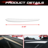 Matte White Door Panel Stripe Overlay Cover For Tesla Model 3 2021-2023 & Model Y 2020-up