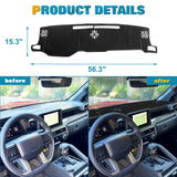 Interior Non-Slip Dash Overlay Cover Dashboard Poly Mat For Toyota Tacoma 2024+