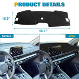 Black Dashboard Mat Poly Carpet DashMat Non-Slip Cover For Honda CRV 2023-2025