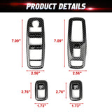 Carbon Fiber Style Door Handle Bowl Window Lift Switch Cover For Dodge Charger 2011-23