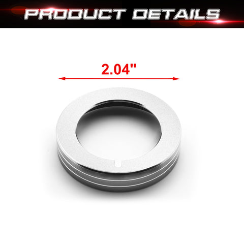 1x Red Aluminum Headlight Fog Light Switch Knob Cover Button Ring Trim for Ford Mustang F-150 Raptor 2015-up