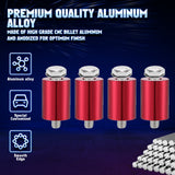 4Sets Steel Bulkhead Riser Kit, Engine Motor Hood Vent Spacer Riser, 1 inch 8mm Aluminum Alloy Engine Hood Ventilation Spacer for Auto Engine Turbo Swap