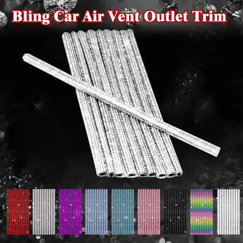 Car Interior Air Conditioner Outlet Decoration Stripes Cover Accessories 10 PCS