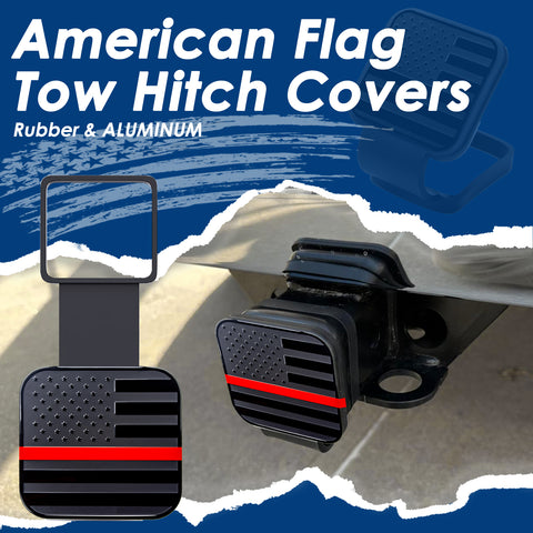 x xotic tech 2 Inch Universal American Flag Tow Hitch Covers, Trailer Hitch Cover Tube Plug Insert, Car Exterior Accessories, Receiver Tube Hitch Plug