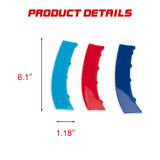 Tri-Colored Front Kidney Grille Strips Clip Cover For BMW 7 Series E65 E66 06-08