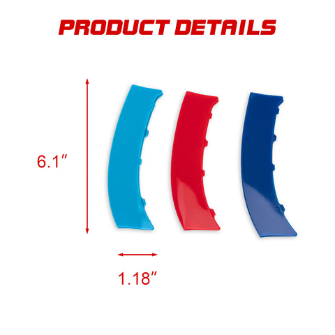 Tri-Colored Front Kidney Grille Strips Clip Cover For BMW 7 Series E65 E66 06-08