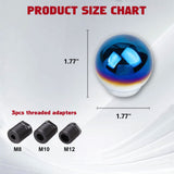 Universal Burnt Blue Alloy Round Ball Shape Car Gear Shift Knob Shifter Lever