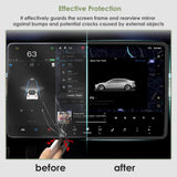 2pcs/Set Screen Edge Rearview Mirror Protector Trim Frame For Tesla Model 3 Y