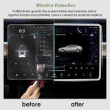 2pcs/Set Screen Edge Rearview Mirror Protector Trim Frame For Tesla Model 3 Y