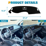 Black Dashboard Mat Poly Carpet DashMat Non-Slip Cover For Honda HRV 2023-2025