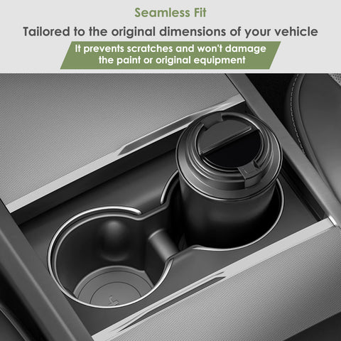 Center Console Dual Water Cup Holder Insert For Tesla Refresh Model 3 Model Y