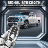 x xotic tech Mech Style Heavy Metal Key Fob Cover Compatible with Toyota Venza Sienna Tundra Prius RAV4 Land Cruiser Corolla Highlander Camry, Zinc Alloy Key Case Protector Shell Keychain(B-Style)