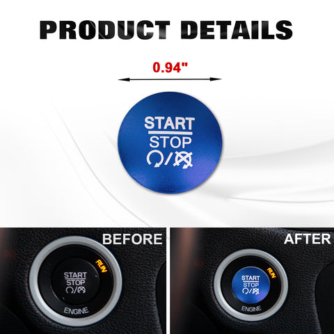 Alloy Engine Start Stop Push Button Cover For Dodge Charger Challenger 2010-2022