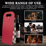 2-Bottle Leather Wine Tote Bag Protector Champagne Gift Bag with Handle For Gift