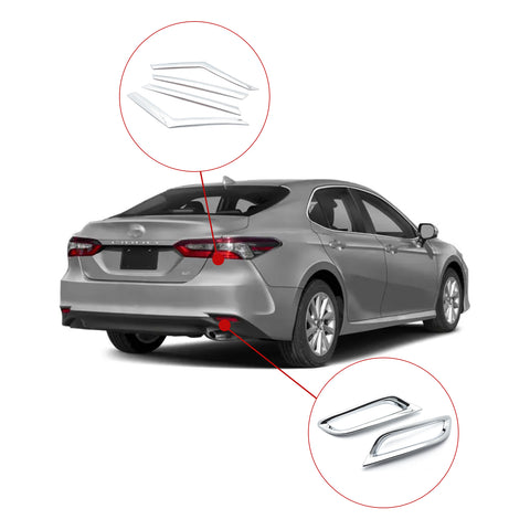Chrome Rear Reflector Tail Light Eyelid Cover Trim For Camry L/LE/XLE 2018-2024