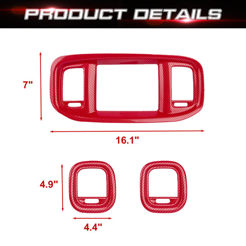 Dash Navigation Screen Air Vent Outlet Molding Cover For Dodge Charger 2015-23