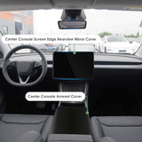 Center Console Screen Edge Frame Armrest Cover Kit For Tesla Model 3 Y 25+