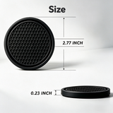 4PCS Honeycomb Car Cup Coaster Anti-Slip Rubber Console Drink Holder Pad 7cm