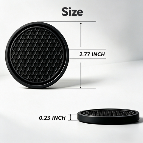 4PCS Honeycomb Car Cup Coaster Anti-Slip Rubber Console Drink Holder Pad 7cm