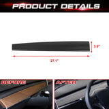 Center Console Dashboard Panel Trim, Glossy Carbon Fiber Pattern, Compatible with Tesla Model 3 2017-2023 & Model Y 2020-up