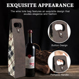 Portable Bottle Wine Gift Bag Champagne Beer Holder for Picnic Party, Christmas