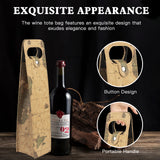 Portable Bottle Wine Gift Bag Champagne Beer Holder for Picnic Party, Christmas