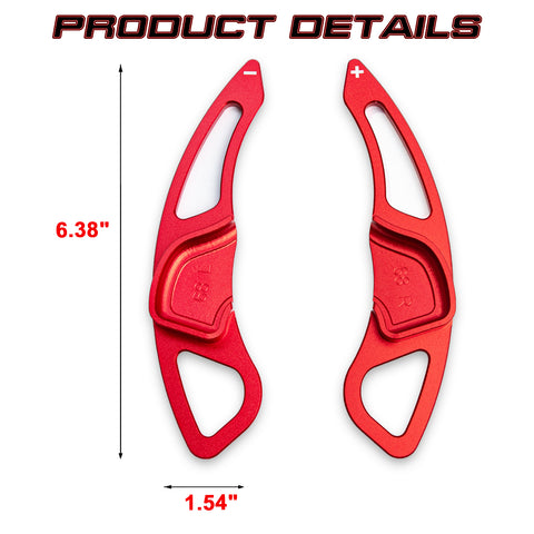 Red Aluminum Paddle Shifter Extension For Hyundai Genesis Coupe Pre-LCI 09-2012