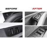 Carbon Fiber Style Window Switch Panel Cover Trim for Tesla Model 3 2021-2023