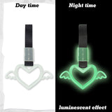 x xotic tech JDM Angel Wing Shaped Tsurikawa Subway Train Bus Handle Straps Drift Charm Rear Bumper Warning Loops Ring for Cars, SUV Interior Exterior Decoration