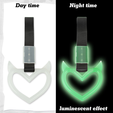 x xotic tech JDM Devil Shaped Tsurikawa Subway Train Bus Handle Straps Drift Charm Rear Bumper Warning Loops Ring for Cars, SUV Interior Exterior Decoration