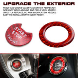 Set Red Carbon Fiber Engine Start Stop Button Cover Decal For Infiniti Q50 Q60