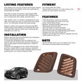 Peach Wood Pattern Dashboard AC Vent Outlet Frame Cover For Honda CR-V 17-2022