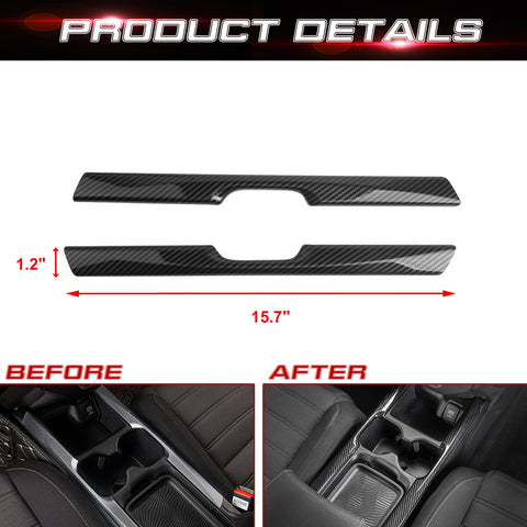 Carbon Fiber Style Center Console Cup Holder Panel Cover For Honda CR-V 17-20