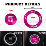 Keyless Engine Push Start Button & Surrounding Ring For Dodge Charger Challenger