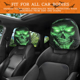 Auto Universal Fit Front Seat Halloween Scary Personalized Mask Head Rest Cover