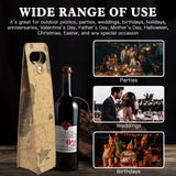 Portable Bottle Wine Gift Bag Champagne Beer Holder for Picnic Party, Christmas