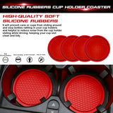 Set Red Soft Silicone Rubber Non-Slip Car Cup Insert Coaster Universal 2.7" /7cm