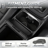 Wood/ Carbon Style Console Cup Holder Frame Trim Accessories For Honda CRV 23-up