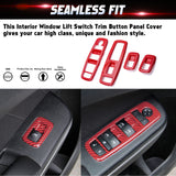 Carbon Fiber Style Door Handle Bowl Window Lift Switch Cover For Dodge Charger 2011-23