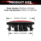 x xotic tech 4pcs 63mm 2.5" Slash Rim Wheel Center Cap Covers Compatible with Dodge Charger Challenger Durango Journey Avenger Hornet Dart R/T SRT or Jeep or Chrysler 6C227DX8AA,6C227RM8AA (Gloss Red)