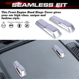 x xotic tech Front Engine Hood Hinge Cover Trim Decoration Exterior Accessories Compatible with Jeep Wrangler JL JLU 2018-up & Gladiator JT Truck 2/4 Door 2020-up (2Pcs)