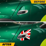 Black Union Jack Style Side Scuttles Trim Decor Sticker For Mini Cooper F55 F56