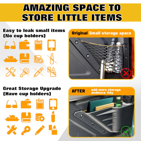 Front Door Side Storage Pocket Organizer Box for Ford Bronco 2/4 Door 2021-2025