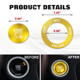 Keyless Engine Push Start Button & Surrounding Ring For Dodge Charger Challenger