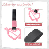 x xotic tech JDM Cupid's Arrow Shaped Tsurikawa Subway Train Bus Handle Straps Drift Charm Rear Bumper Warning Loops Ring for Cars, SUV Interior Exterior Decoration
