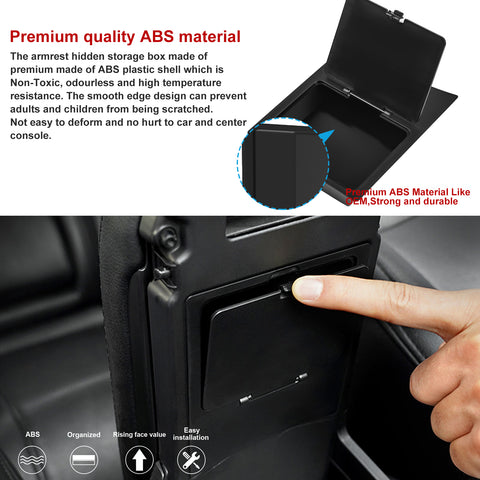 Armrest Box Hidden Storage Case Insert Tray Cup Holder For Honda Civic 10th Gen