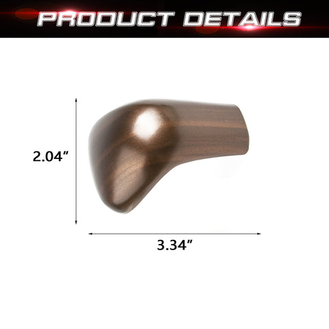 Wood Style ABS Interior Gear Shift Knob Cover Trim For Toyota Camry 2018-2024