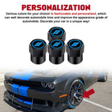 x xotic tech // Slash Tire Valve Stem Cover Caps Compatible with Dodge Challenger Charger Durango Avenger SRT Hornet R/T Dart Journey Magnum Nitro Caliber Aluminum Alloy Wheel Valve Cap Set(4Pcs)