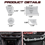 Red Aluminum Center Console Dashboard Switch Cover Trim For Honda Accord 2018-21